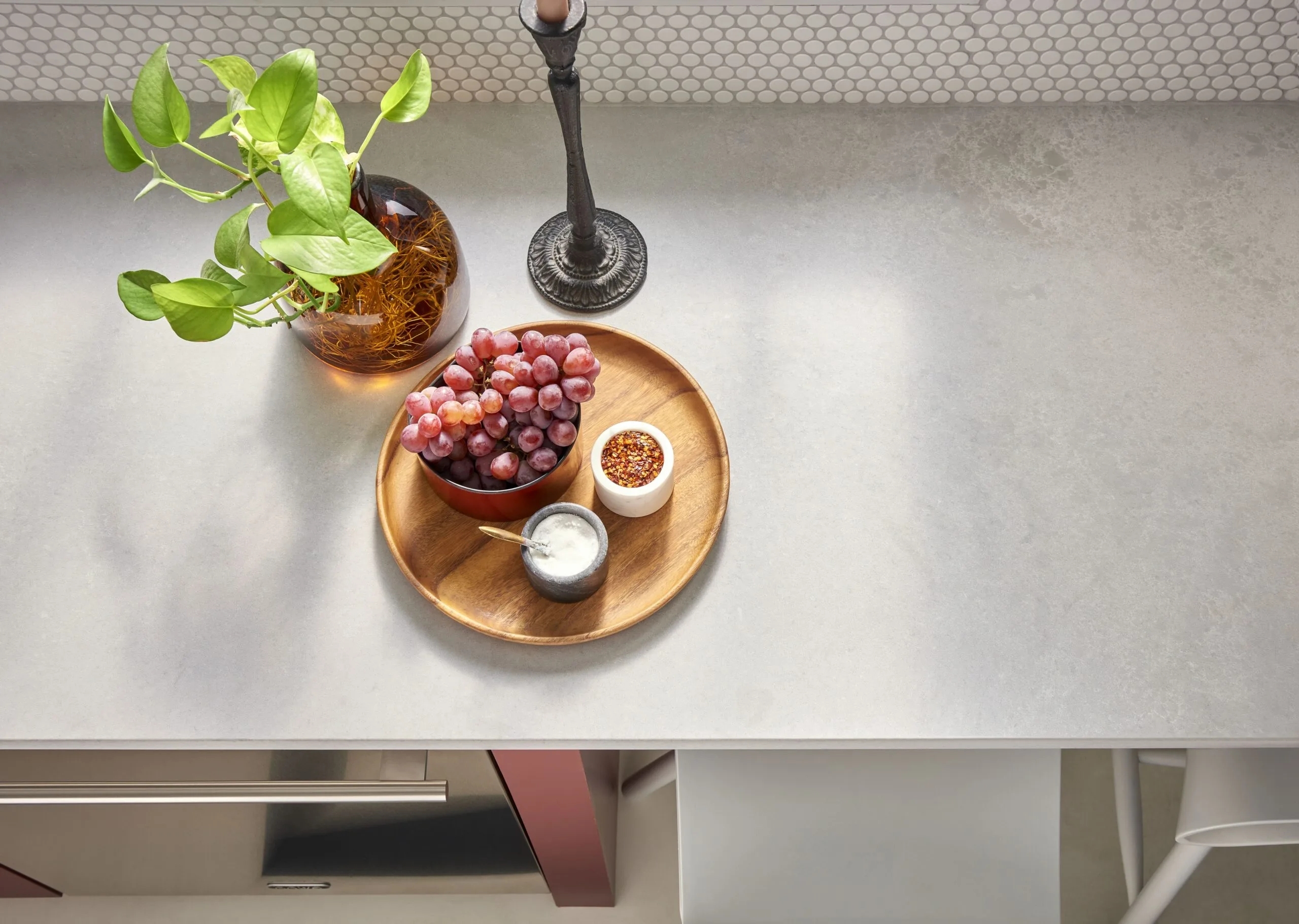 Composiet keukenblad Airy Concrete van Jetstone Intermat