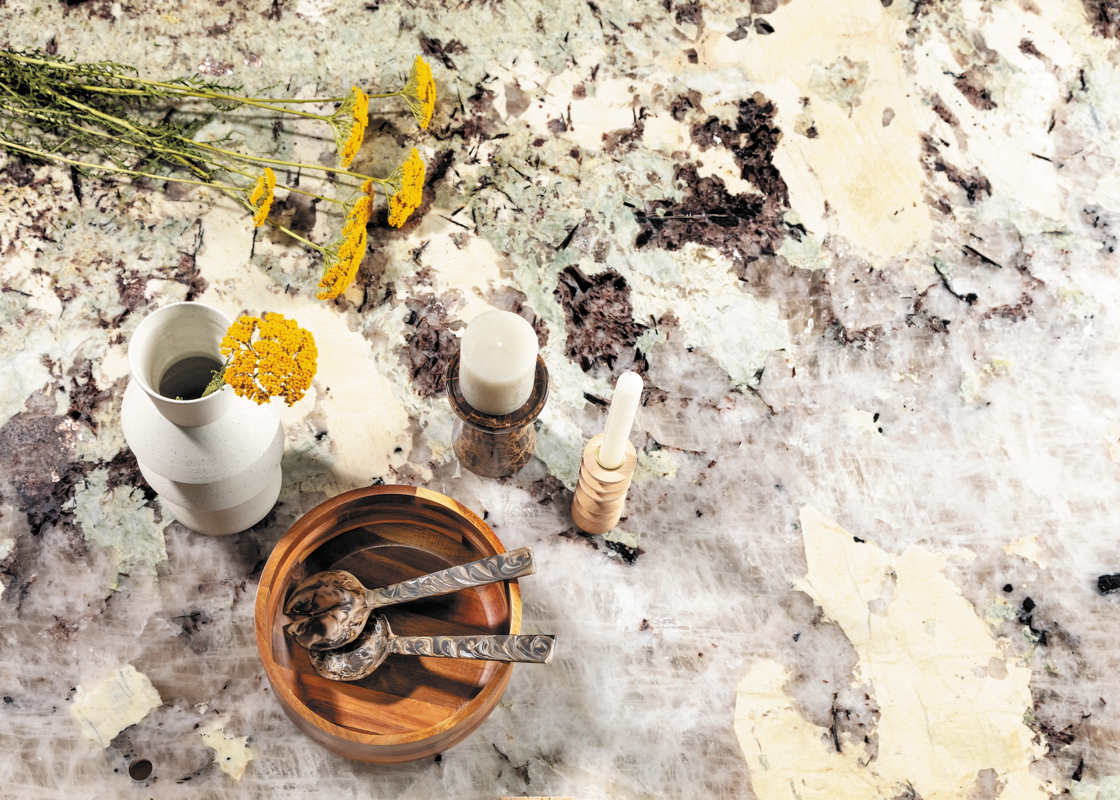 Kwartsiet keukenblad Evora Quartzite Paradonia Dekker ASWA Keukens