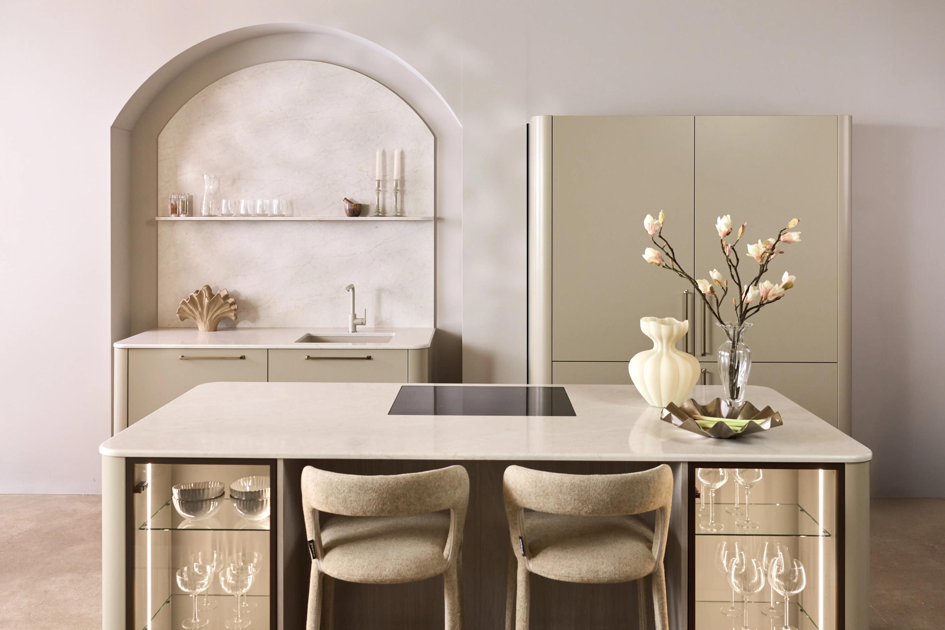 Keller Japandi keuken beige Calm Flow Intermat Keukens