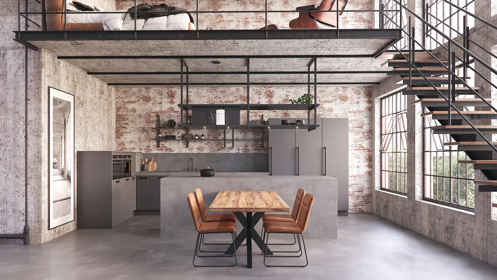 Keller industriële keuken Rock Solid Intermat Keukens