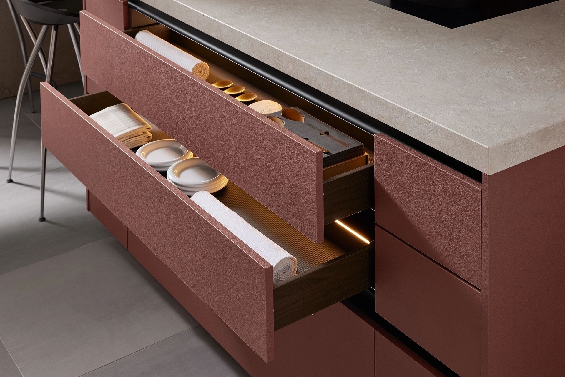 SilverLine keuken met ruime lades voor slimme opbergruimte